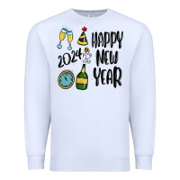 White happy new year 2024 Premium Sweatshirt - MaliasSmallBusiness
