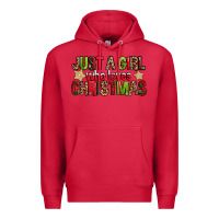 Cardinal just a girl who loves christmas with cookies Premium Hoodie - FaDigitalArtStudio