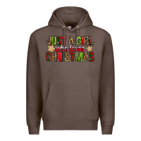 Coffee just a girl who loves christmas with cookies Premium Hoodie - FaDigitalArtStudio