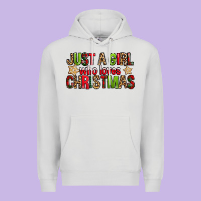 Just A Girl Who Loves Christmas With Cookies Premium Hoodie Designed By Fadigitalartstudio