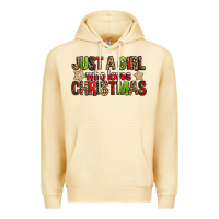 Pina Colada just a girl who loves christmas with cookies Premium Hoodie - FaDigitalArtStudio