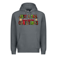Rock just a girl who loves christmas with cookies Premium Hoodie - FaDigitalArtStudio