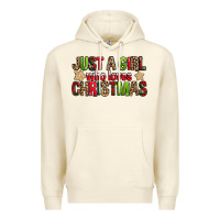 Sandshell just a girl who loves christmas with cookies Premium Hoodie - FaDigitalArtStudio