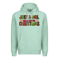 Seafoam just a girl who loves christmas with cookies Premium Hoodie - FaDigitalArtStudio