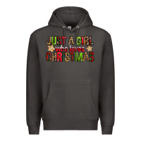 Smoke just a girl who loves christmas with cookies Premium Hoodie - FaDigitalArtStudio
