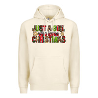 Tofu just a girl who loves christmas with cookies Premium Hoodie - FaDigitalArtStudio