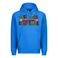 True Royal just a girl who loves christmas with cookies Premium Hoodie - FaDigitalArtStudio