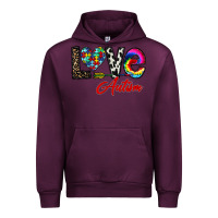 Mauve Wine love autism Urban Hoodie - CowhideDigitalArt
