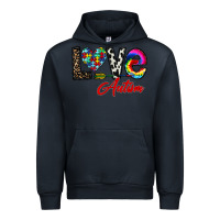 Navy love autism Urban Hoodie - CowhideDigitalArt
