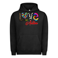 Pigment Black love autism Urban Hoodie - CowhideDigitalArt