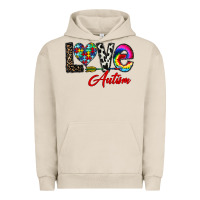 Pigment French Oak love autism Urban Hoodie - CowhideDigitalArt