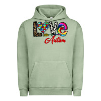 Pigment Oil Green love autism Urban Hoodie - CowhideDigitalArt