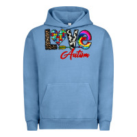 Pigment Pebble Blue love autism Urban Hoodie - CowhideDigitalArt
