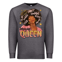 Charcoal Heather black queen Premium Sweatshirt - MaliasSmallBusiness