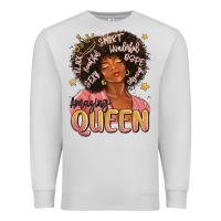 Dove Grey black queen Premium Sweatshirt - MaliasSmallBusiness