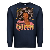 Navy black queen Premium Sweatshirt - MaliasSmallBusiness