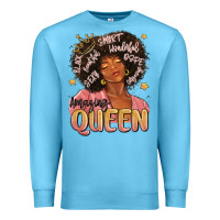 Ocean Blue black queen Premium Sweatshirt - MaliasSmallBusiness
