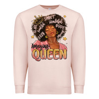 Pale Pink black queen Premium Sweatshirt - MaliasSmallBusiness