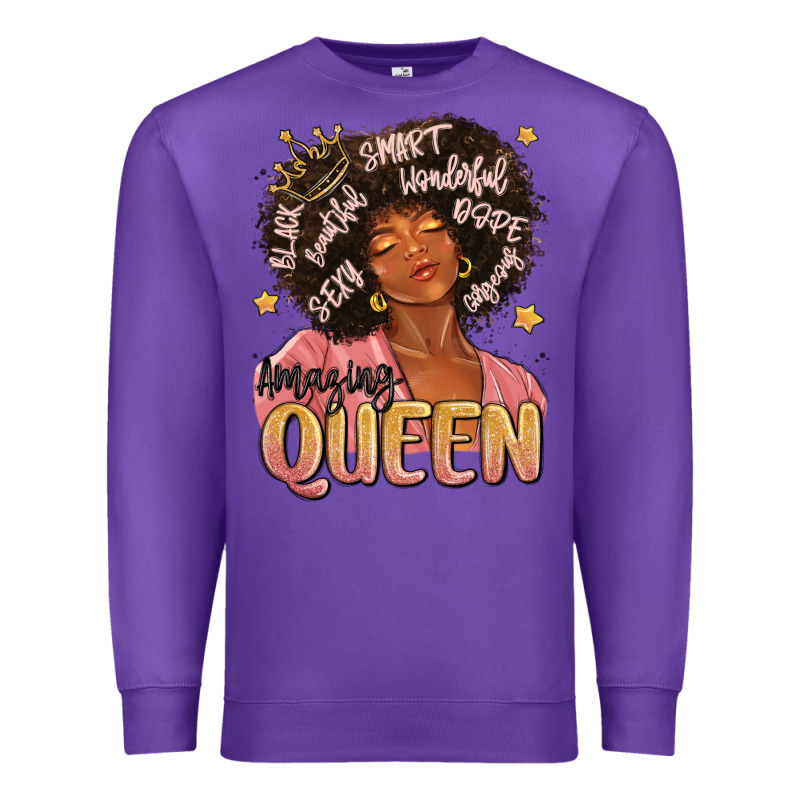 Black Queen Premium Sweatshirt by MaliasSmallBusiness | Teevron