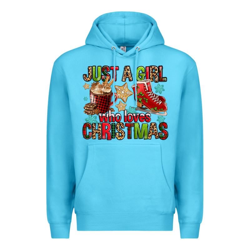 Just A Girl Who Loves Christmas Premium Hoodie by FaDigitalArtStudio | Teevron