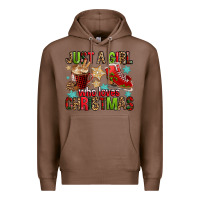Chestnut just a girl who loves christmas Premium Hoodie - FaDigitalArtStudio