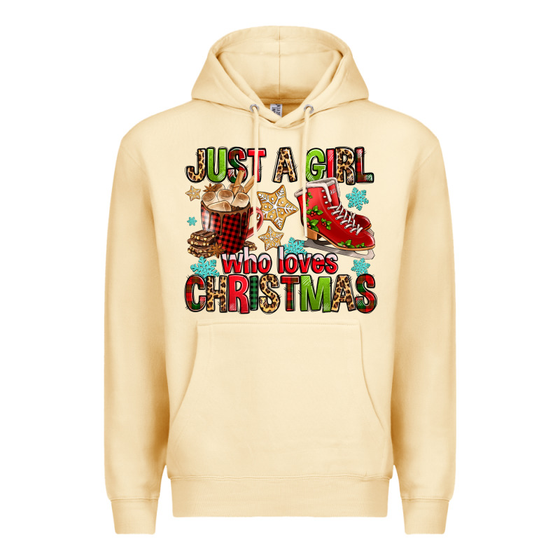 Just A Girl Who Loves Christmas Premium Hoodie by FaDigitalArtStudio | Teevron