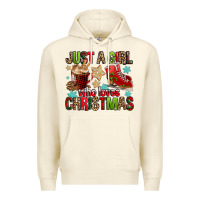 Sandshell just a girl who loves christmas Premium Hoodie - FaDigitalArtStudio