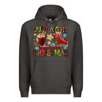Smoke just a girl who loves christmas Premium Hoodie - FaDigitalArtStudio