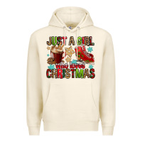 Tofu just a girl who loves christmas Premium Hoodie - FaDigitalArtStudio