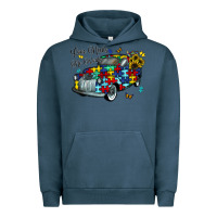 Pigment Midnight Navy love needs no words Urban Hoodie - CowhideDigitalArt