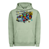 Pigment Oil Green love needs no words Urban Hoodie - CowhideDigitalArt