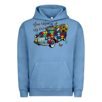 Pigment Pebble Blue love needs no words Urban Hoodie - CowhideDigitalArt