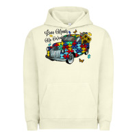 Pigment Pistachio love needs no words Urban Hoodie - CowhideDigitalArt