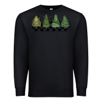 Black christmas checkered trees Premium Sweatshirt - MaliasSmallBusiness