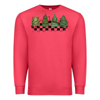 Cardinal christmas checkered trees Premium Sweatshirt - MaliasSmallBusiness