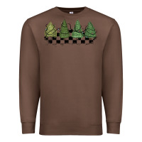 Chestnut christmas checkered trees Premium Sweatshirt - MaliasSmallBusiness