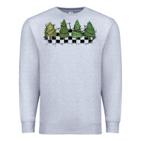 Heather Grey christmas checkered trees Premium Sweatshirt - MaliasSmallBusiness