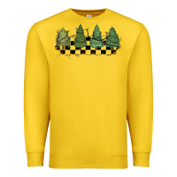 Lemon christmas checkered trees Premium Sweatshirt - MaliasSmallBusiness