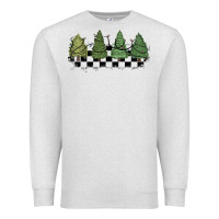 Christmas Checkered Trees Premium Sweatshirt | Teevron