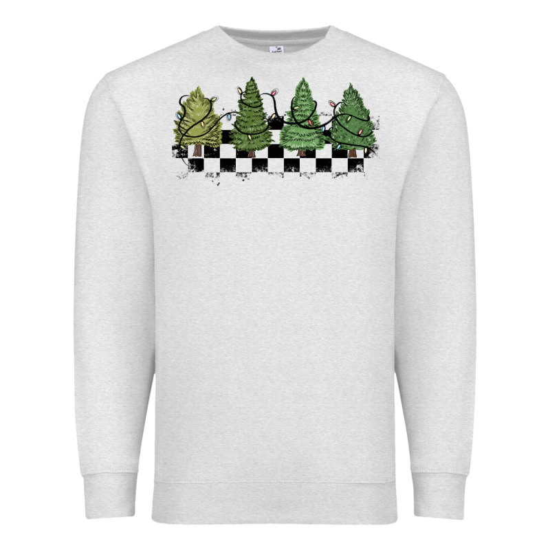 Christmas Checkered Trees Premium Sweatshirt by MaliasSmallBusiness | Teevron