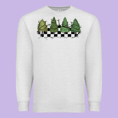 Premium Sweatshirt christmas checkered trees