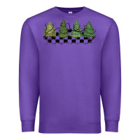Purple christmas checkered trees Premium Sweatshirt - MaliasSmallBusiness