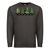 Smoke christmas checkered trees Premium Sweatshirt - MaliasSmallBusiness