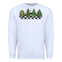 White christmas checkered trees Premium Sweatshirt - MaliasSmallBusiness