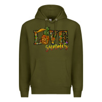 Army Green love summer pinapple Premium Hoodie - CowhideDigitalArt