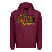 Burgundy love summer pinapple Premium Hoodie - CowhideDigitalArt