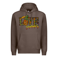 Coffee love summer pinapple Premium Hoodie - CowhideDigitalArt