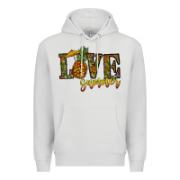 Dove Grey love summer pinapple Premium Hoodie - CowhideDigitalArt