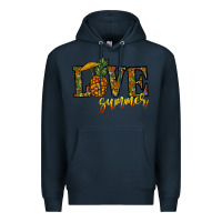 Navy love summer pinapple Premium Hoodie - CowhideDigitalArt
