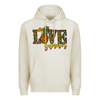 Oatmeal Heather love summer pinapple Premium Hoodie - CowhideDigitalArt